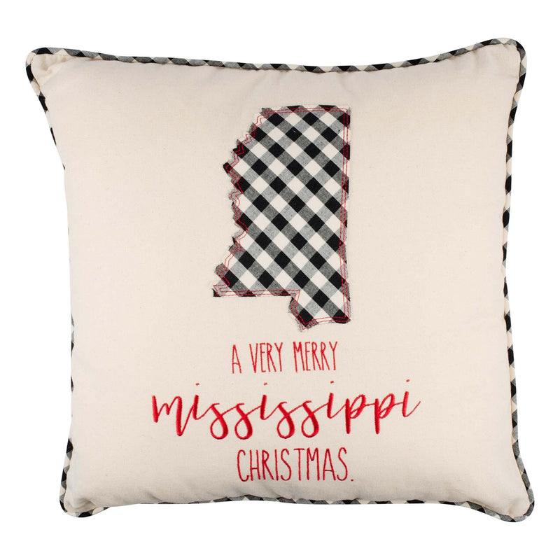 Mississippi Merry Christmas Pillow - GLORY HAUS 