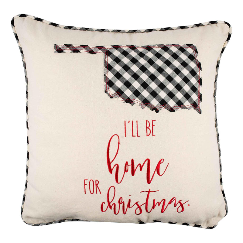 I'll Be Home Oklahoma Christmas Pillow - GLORY HAUS 