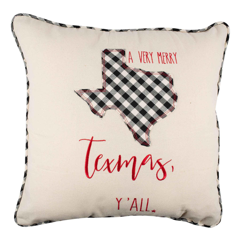 Merry Texmas Y'all Christmas Pillow - GLORY HAUS 