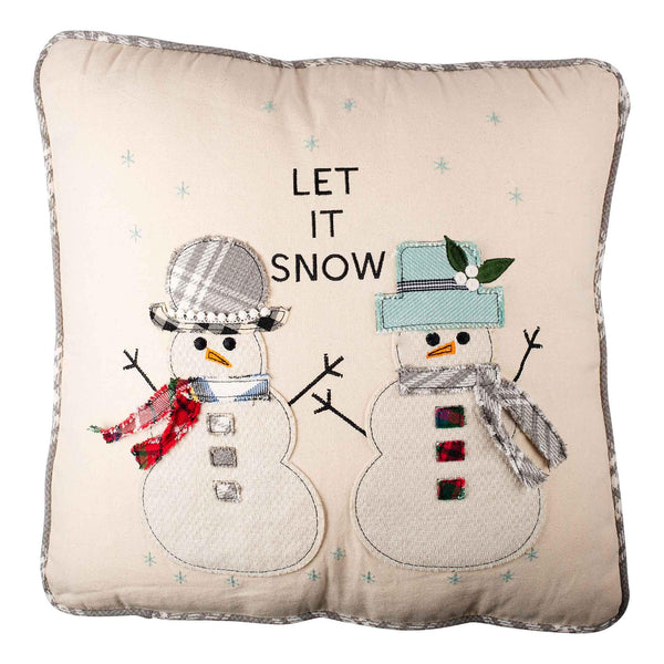 Snowman Let It Snow Pillow - GLORY HAUS 
