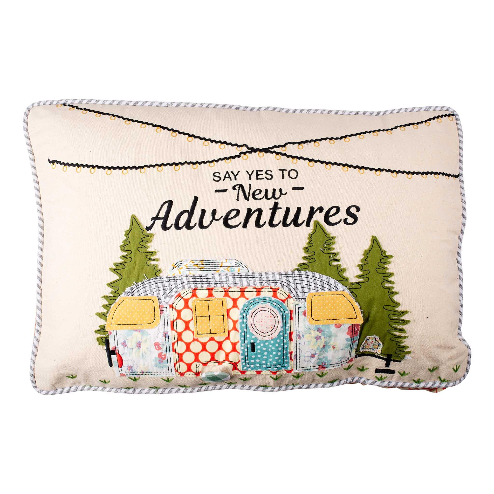 Say Yes to New Adventures with this Charming Camper Pillow – GLORY