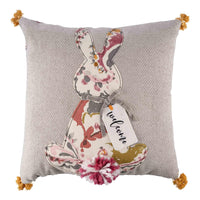 Welcome Cottontail Bunny Pillow - GLORY HAUS 