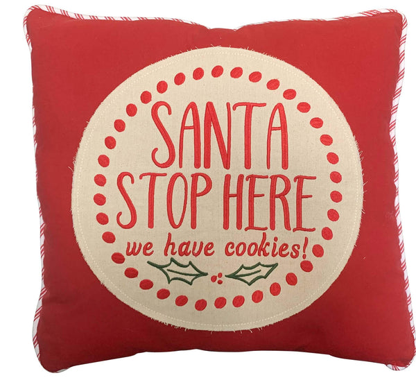 Santa Stop Here Pillow - GLORY HAUS 