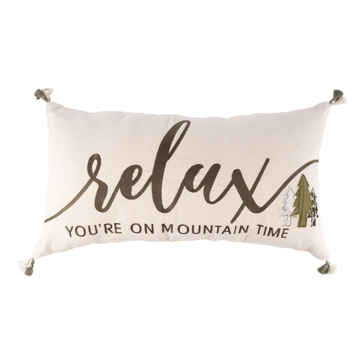 Relax on Mountain Time Pillow - GLORY HAUS 