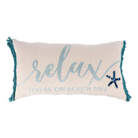 Relax on Beach Time Pillow - GLORY HAUS 