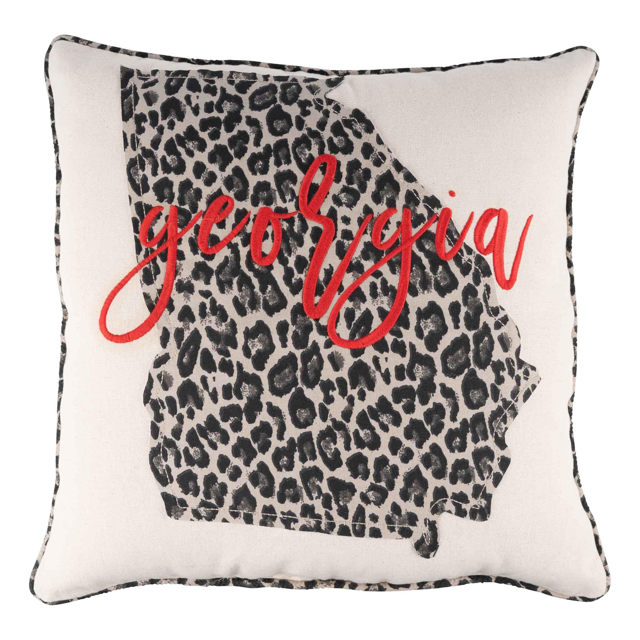 White leopard print pillow 2025