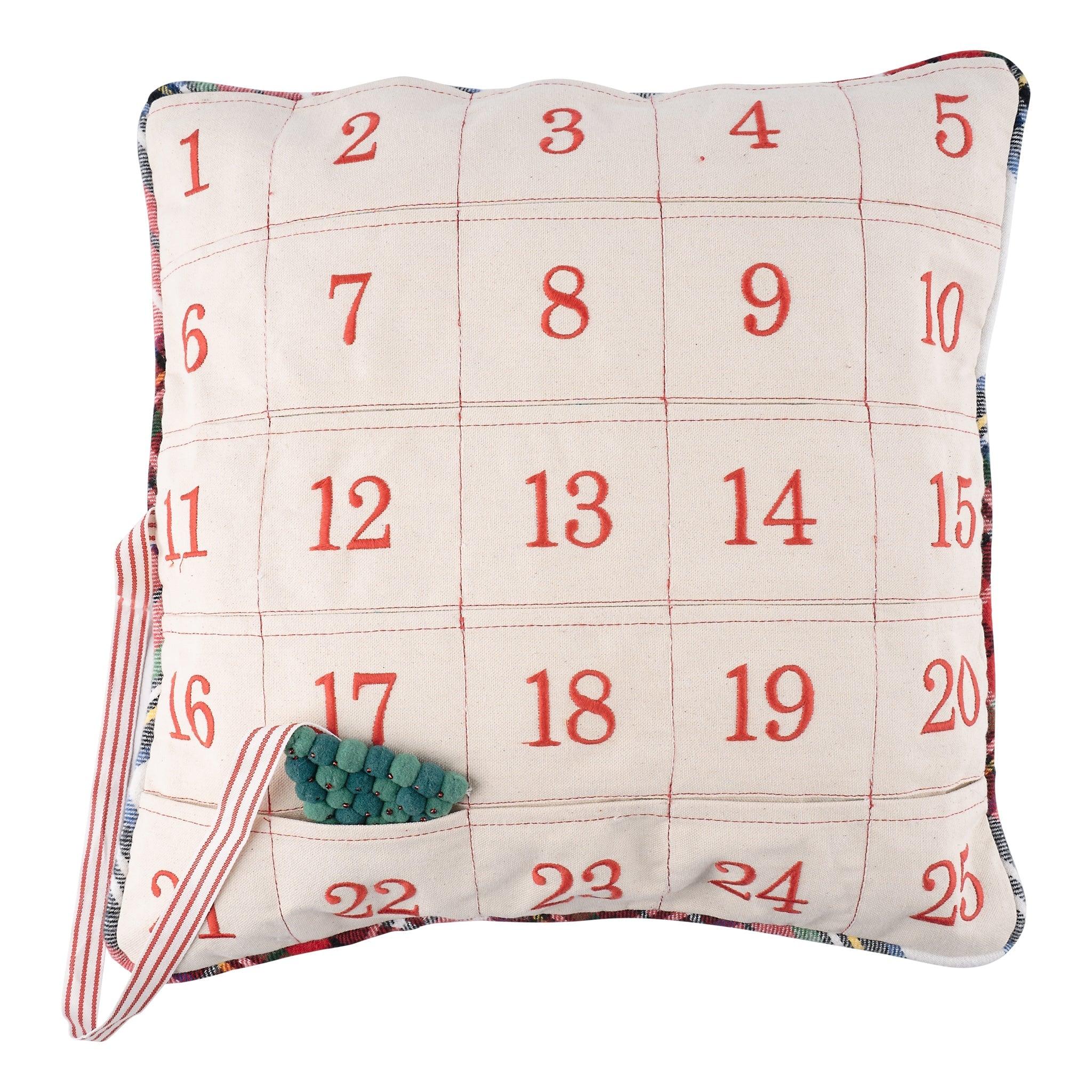 Countdown to Christmas with Our Fun and Festive Advent Calendar Pillow โ GLORY HAUS