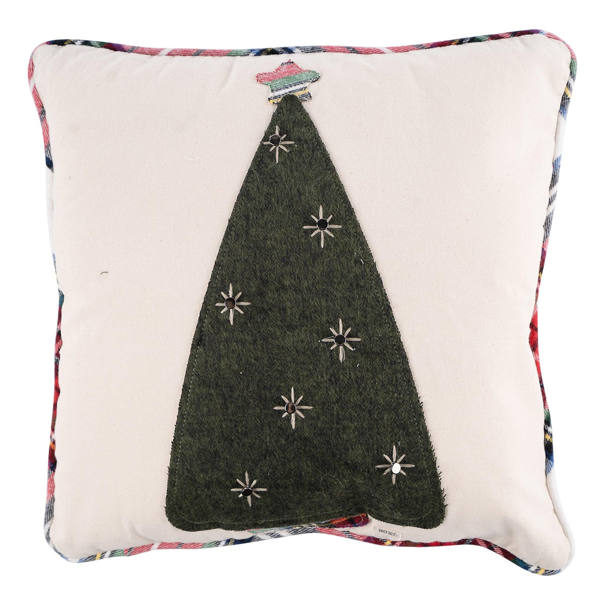 Silver Star Christmas Tree Pillow - GLORY HAUS 