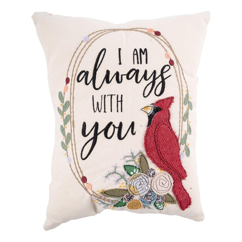 Red Bird Wreath Pillow - GLORY HAUS 