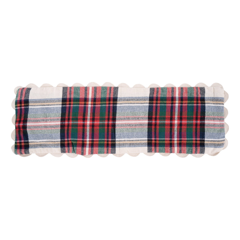 Merry Christmas Plaid Lumbar Pillow