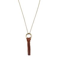 ROP-Leather Tassle Necklace - GLORY HAUS 