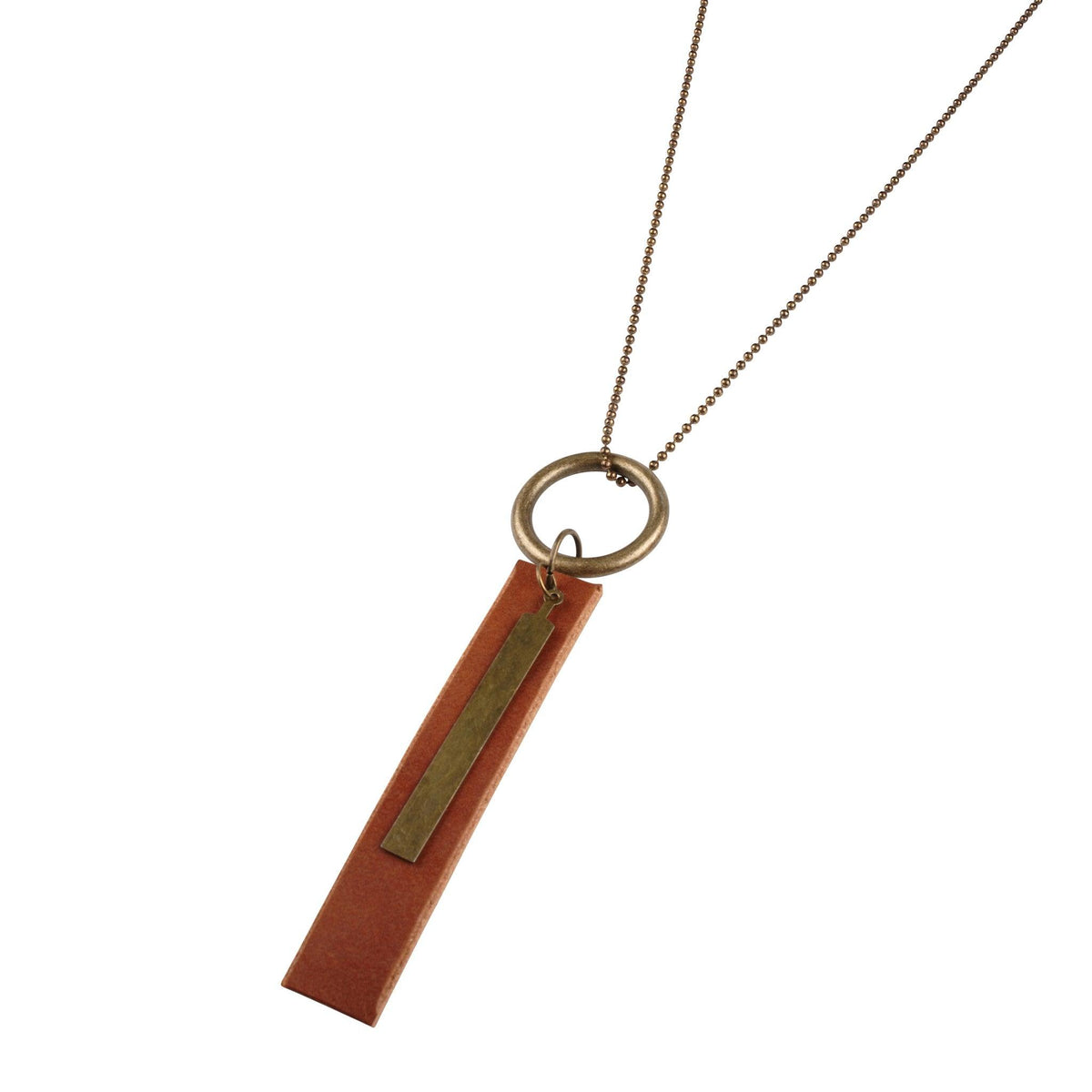 ROP-Leather Bar Necklace - GLORY HAUS 