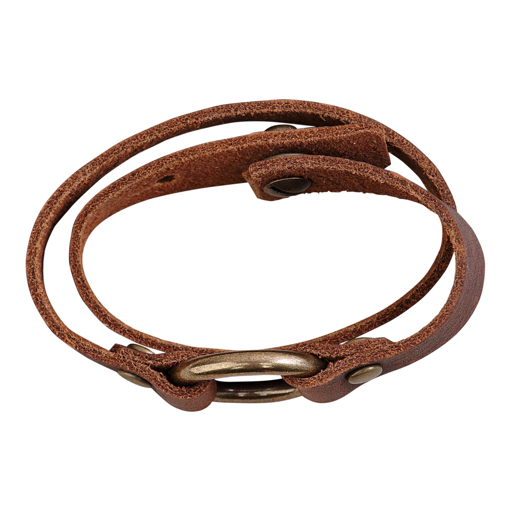 Catch Double Wrap Leather Bracelet with Matte Stainless Steel Brummels –  Sailormadeusa