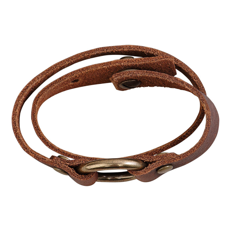 ROP-Double Wrap Leather Bracelet - GLORY HAUS 