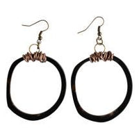 Simple Circle Horn Hoop Earring - GLORY HAUS 