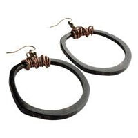 Simple Circle Horn Hoop Earring - GLORY HAUS 