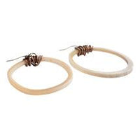 Simple Circle Horn Hoop Earring - GLORY HAUS 