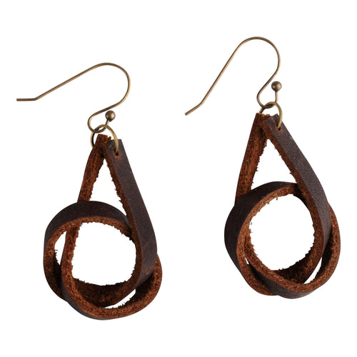 Leather Knot Earrings - GLORY HAUS 