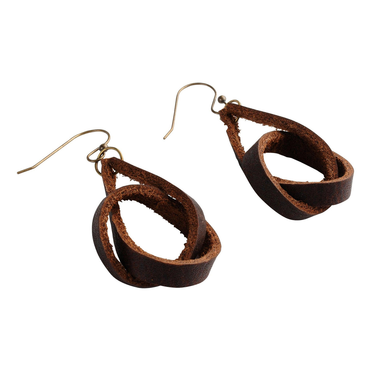 Leather Knot Earrings - GLORY HAUS 