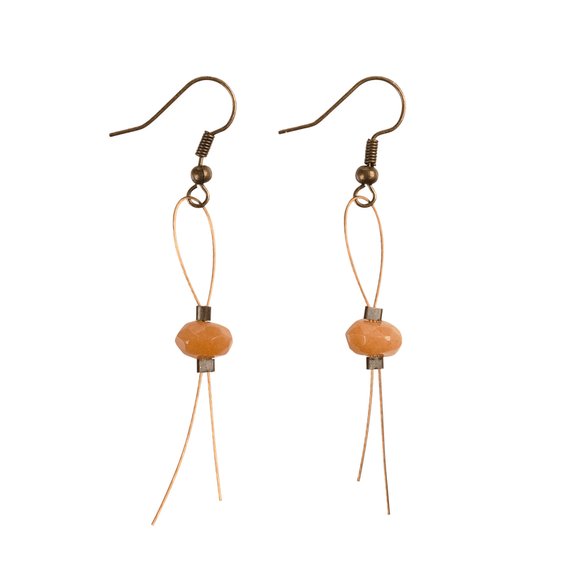 Orange Wire Earrings - GLORY HAUS 