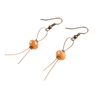 Orange Wire Earrings - GLORY HAUS 