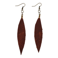 ROP-Petite Leather Feather Earring - GLORY HAUS 