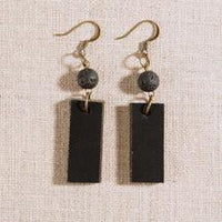 Lava & Leather Oil Diffusing Earrings - GLORY HAUS 