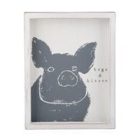 Hogs & Kisses Framed Board - GLORY HAUS 
