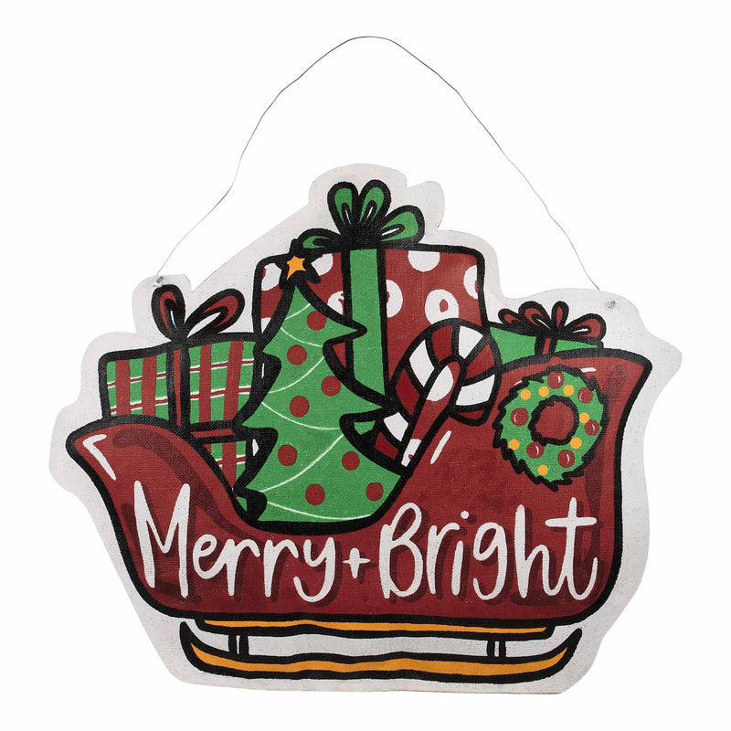 Christmas Sleigh / Thankful Cart Reversible Burlee - GLORY HAUS 