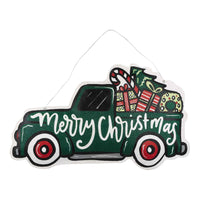 Merry Christmas / Hello Fall Truck Reversible Burlee - GLORY HAUS 