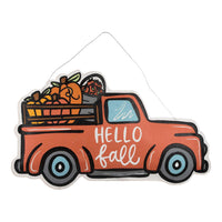 Merry Christmas / Hello Fall Truck Reversible Burlee - GLORY HAUS 