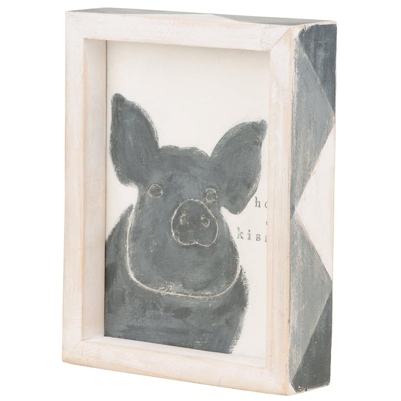 Hogs & Kisses Framed Board - GLORY HAUS 