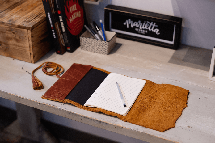 Leather Journal with Insert - GLORY HAUS 