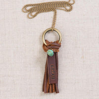 ROP-Dream Leather Tassle Necklace - GLORY HAUS 