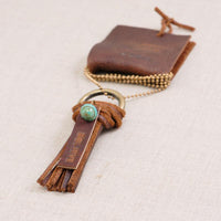 ROP-Believe Leather Tassle Necklace - GLORY HAUS 