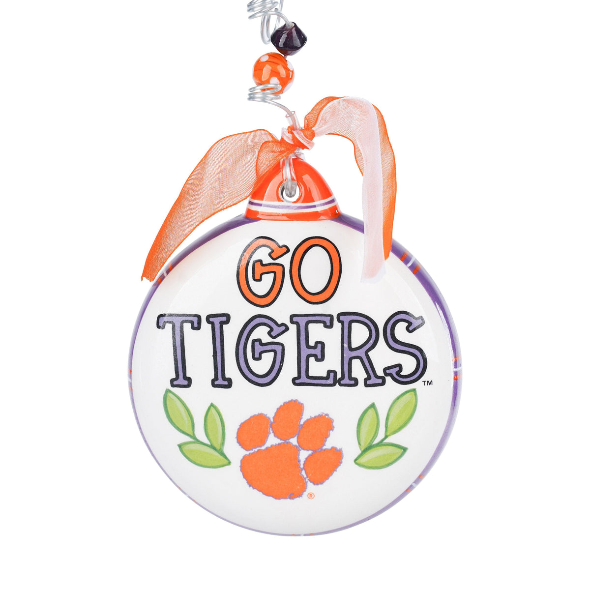 Clemson Puff Ornament - GLORY HAUS 