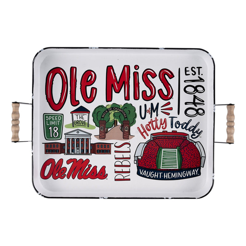 Ole Miss Icon Enamel Tray - GLORY HAUS 