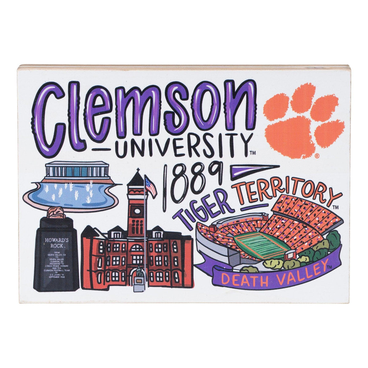 Clemson Icon Block - GLORY HAUS 