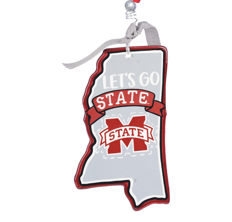 Let's Go Mississippi State Flat Ornament - GLORY HAUS 