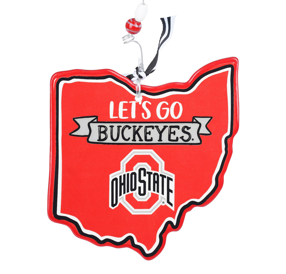 Let's Go Ohio State Flat Ornament - GLORY HAUS 
