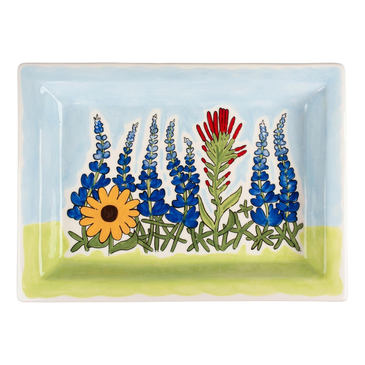 Wildflower Bluebonnet Tray - GLORY HAUS 