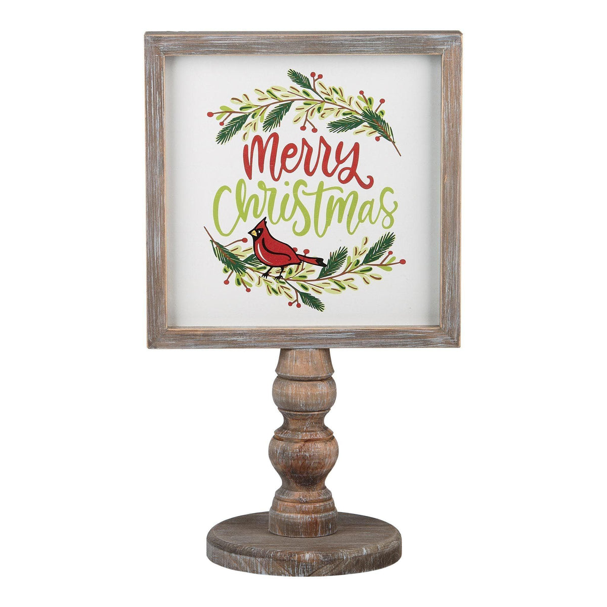 Merry Christmas Red Bird Reversible Stand - GLORY HAUS 