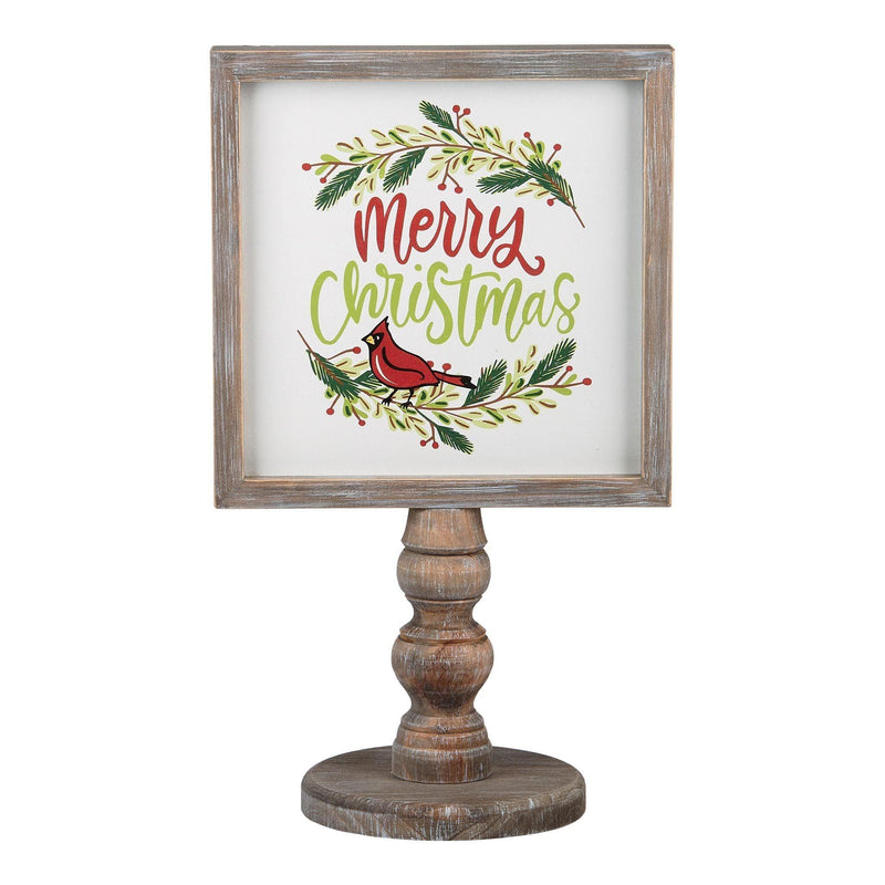 Merry Christmas Red Bird Reversible Stand - GLORY HAUS 